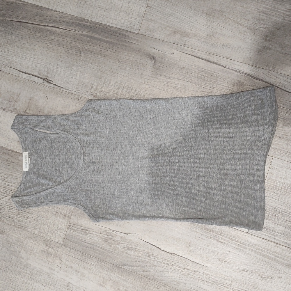 Gray Ribbed Tank